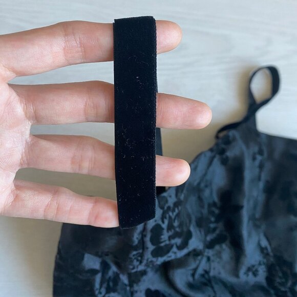 Vintage Jessica McClintock Floral Velvet Burnout Midi Tulle Dress Size 3 Witch - Picture 8 of 9